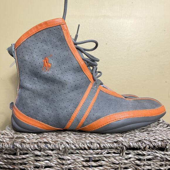 Vintage Polo Ralph Lauren 90s Boxing Wrestling High Top Shoes Size 9 US / EUR 40